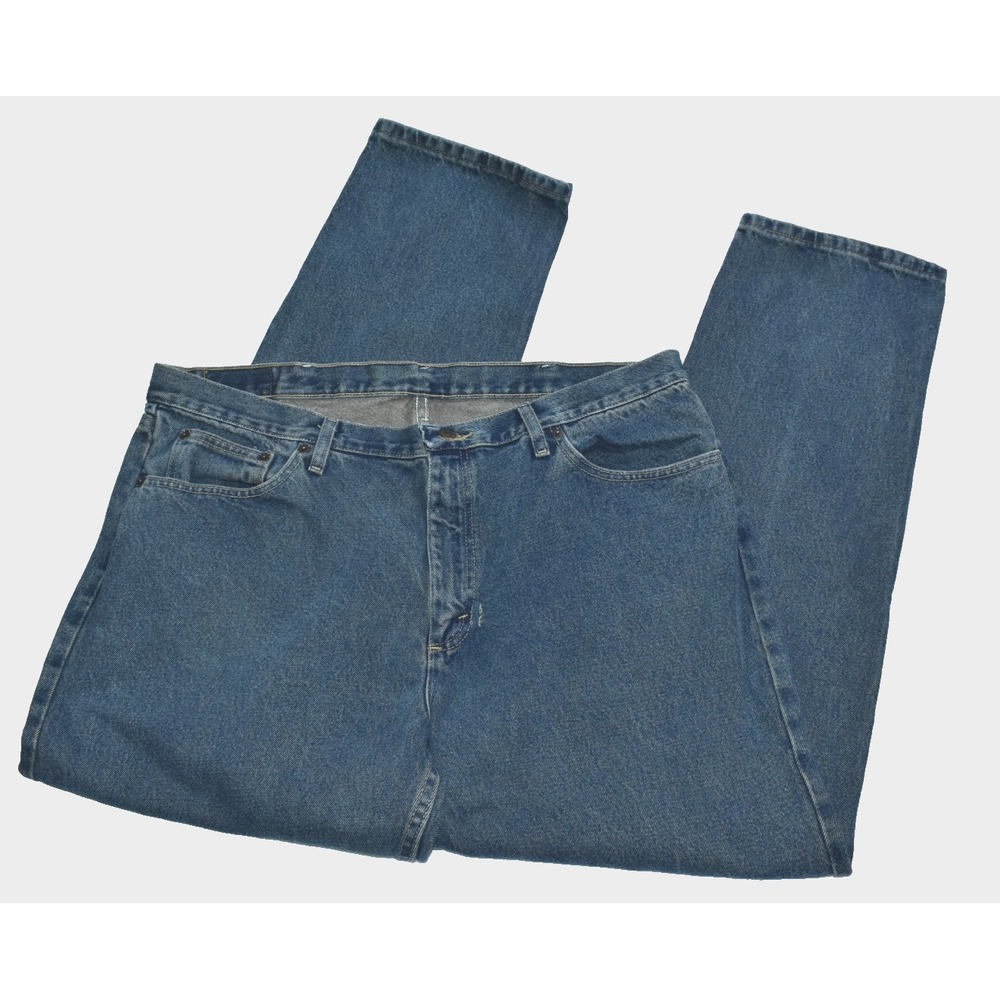 Magellan Men's Jeans 40x32 Blue Denim Straight Dark Wash Relaxed -Flaws-